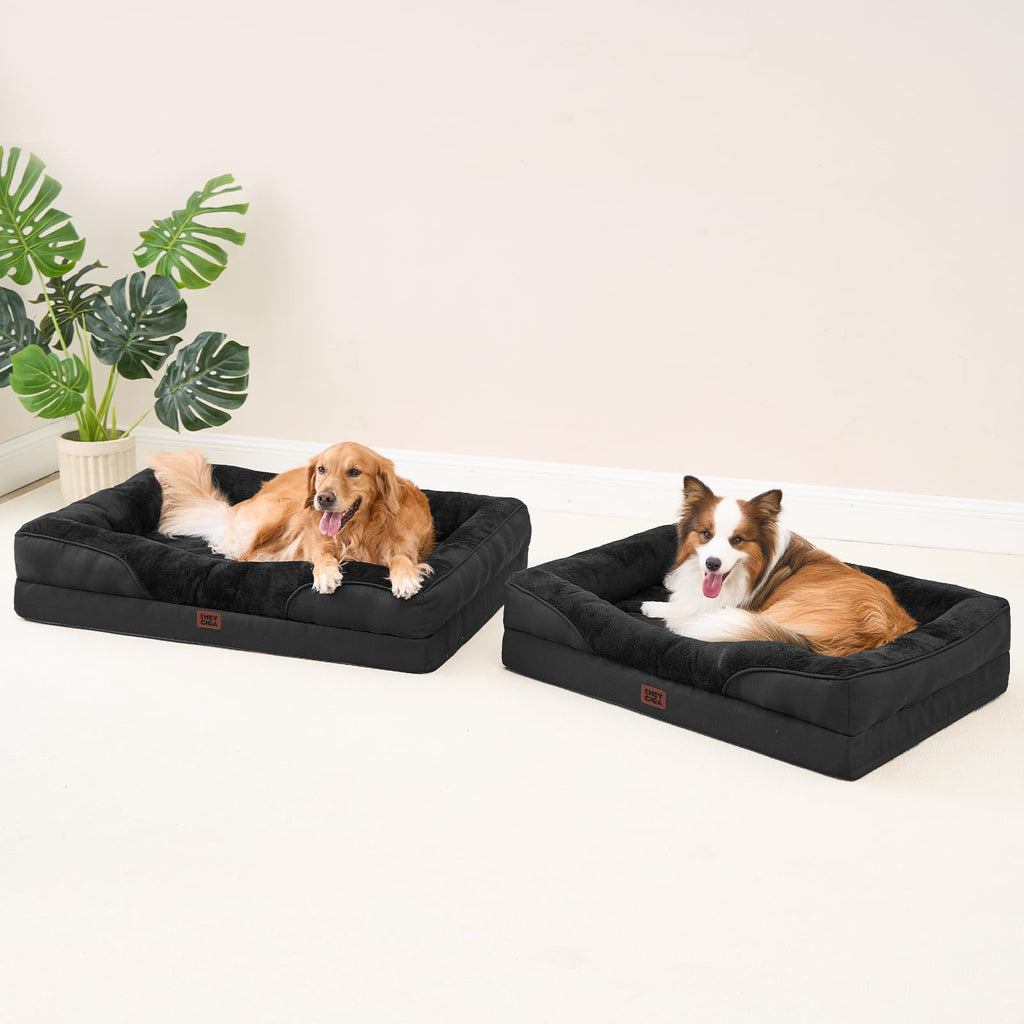 EHEYCIGA Memory Foam XL Dog Bed – Extra Large Orthopedic Sofa with Waterproof Liner