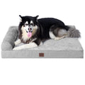EHEYCIGA Memory Foam Dog Bed XXL | Orthopedic, Waterproof, Washable Cover – 48x36x7 in Grey
