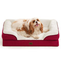 EHEYCIGA Orthopedic Large Dog Bed – Waterproof Memory Foam with Sides and Washable Cover | Red