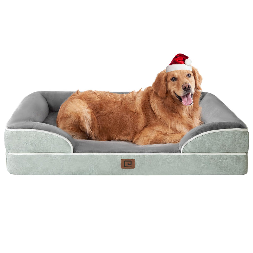 EHEYCIGA Orthopedic Dog Bed for Large Dogs – Waterproof Memory Foam Couch Bed