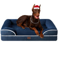 EHEYCIGA Orthopedic Dog Bed for Extra Large Dogs — Waterproof Memory Foam XXL Bed with 3-Sided Bolsters