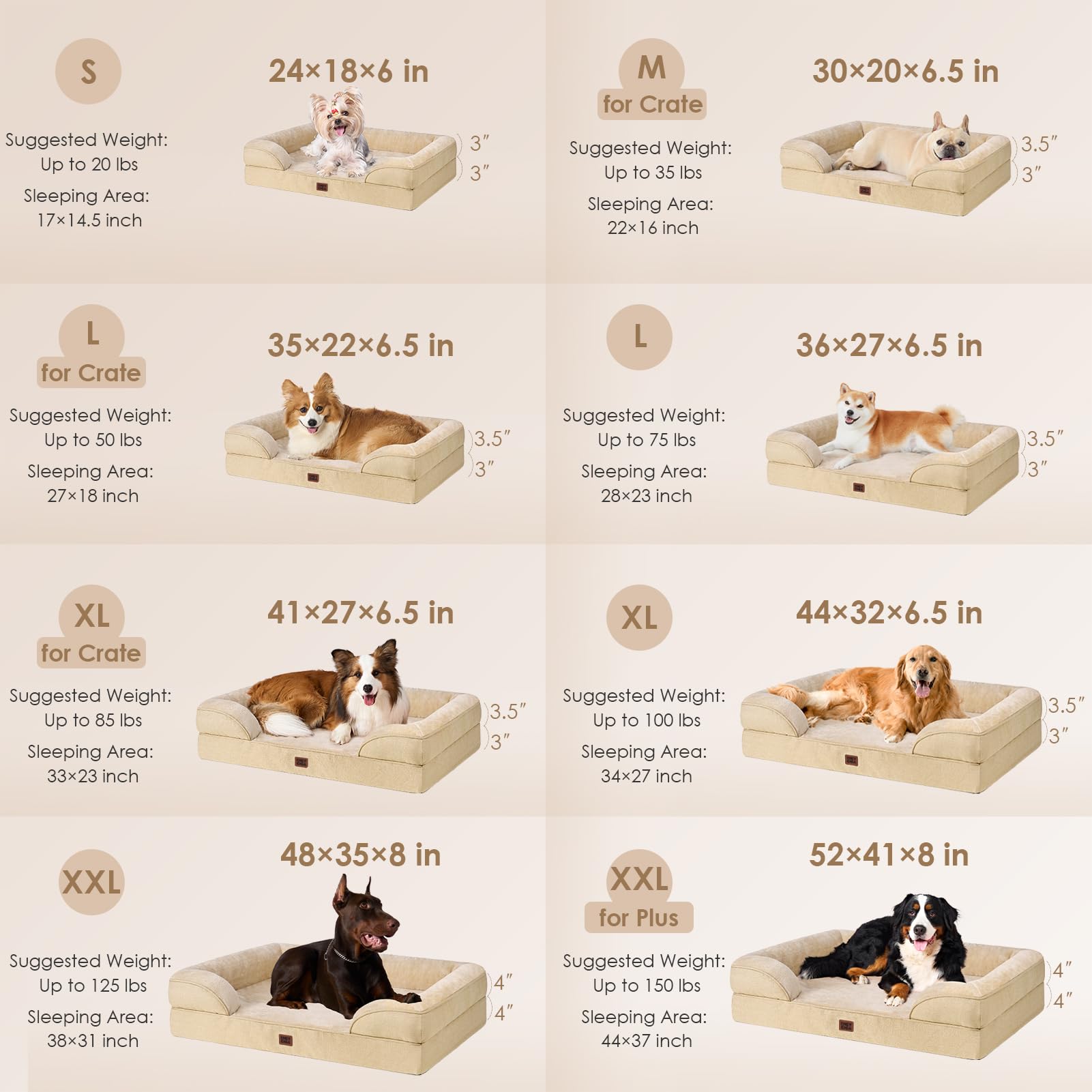 EHEYCIGA Orthopedic Dog Bed for Extra Large Dogs | Waterproof Memory Foam XL Pet Bed