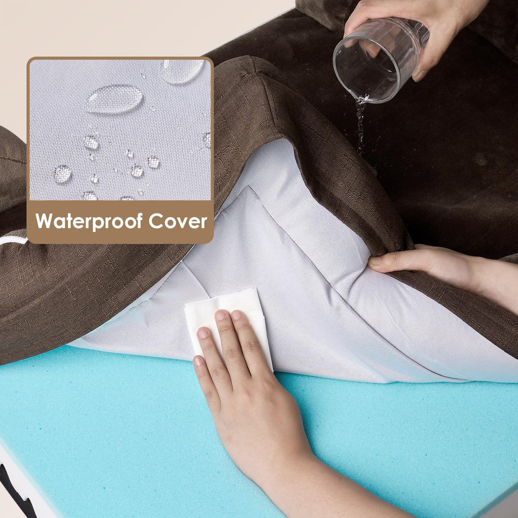 EHEYCIGA Orthopedic Large Dog Bed – Waterproof Memory Foam with Side Bolsters & Washable Cover