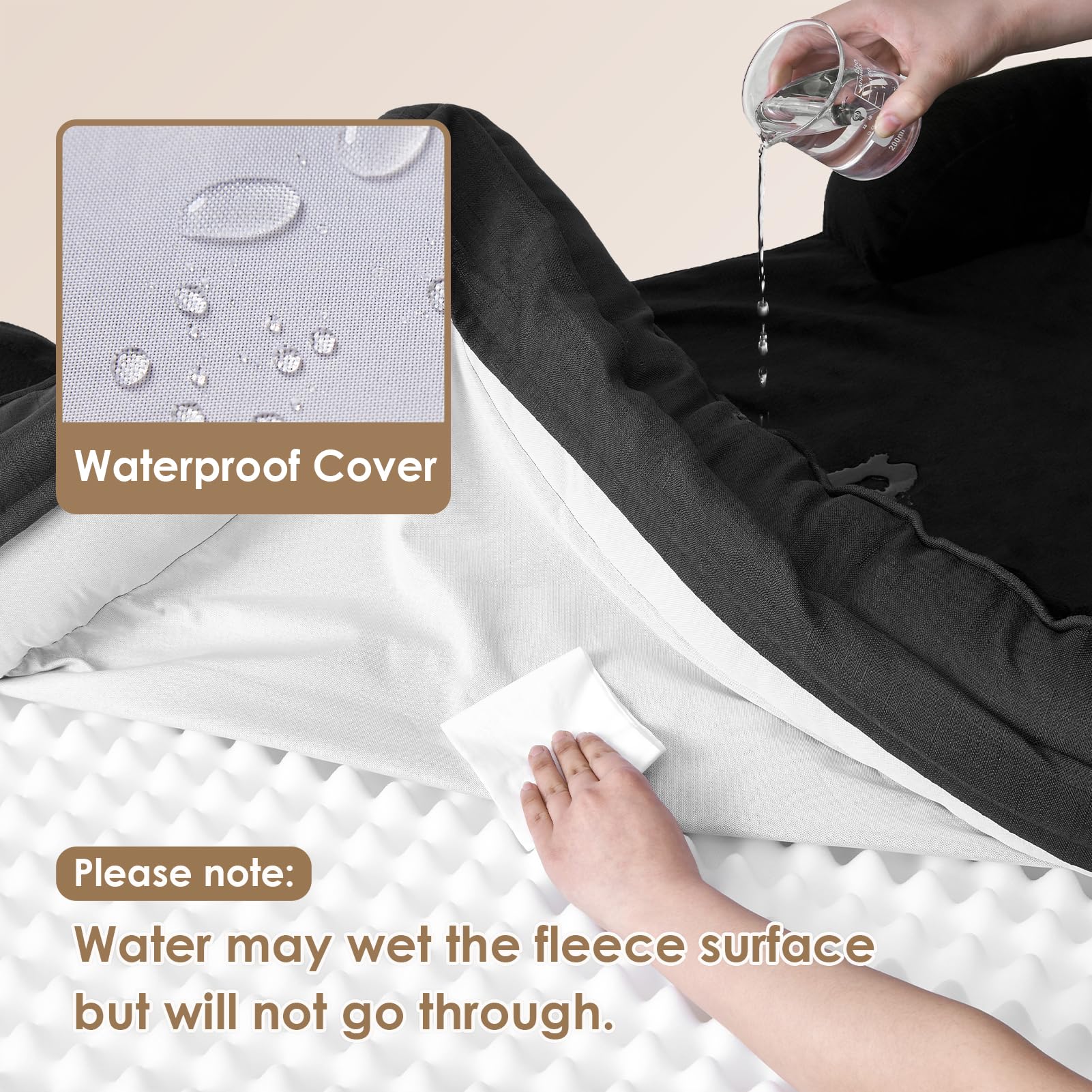 EHEYCIGA Orthopedic XL Dog Bed | Waterproof Memory Foam, Non-Slip, Washable Cover for Large Dogs