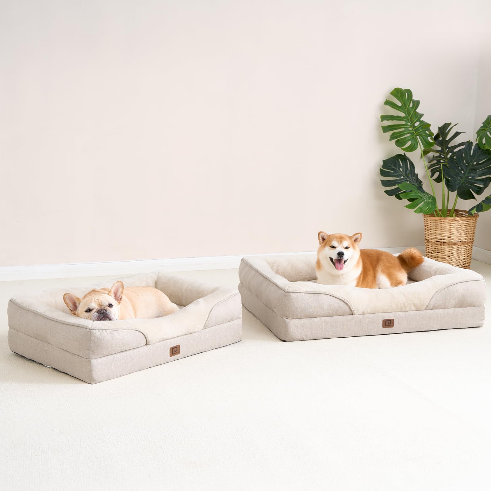 EHEYCIGA Memory Foam Dog Bed for Medium Dogs | Orthopedic Sofa Bed with Waterproof Top