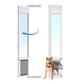 Eillion Large Dog Door for Sliding Glass Doors – Adjustable 75 7/8 to 81 Inches Height, All-Metal Frame