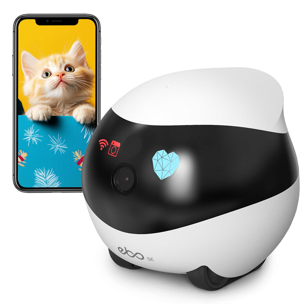 Enabot EBO SE FamilyBot: 1080P Indoor Pet Camera Robot with Auto-Recharge