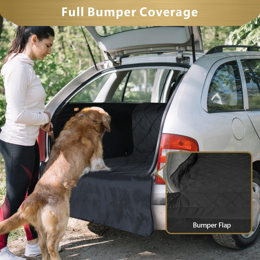 F-color SUV Cargo Liner for Dogs – Extra Large, Water-Resistant, Non-Slip Pet Seat Cover for SUVs