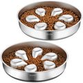 Feedoo Slow Feeder Dog Bowl — 3 Cups for Large Breeds | Stainless Steel, Non-Slip, Dishwasher Safe (2 Pack)