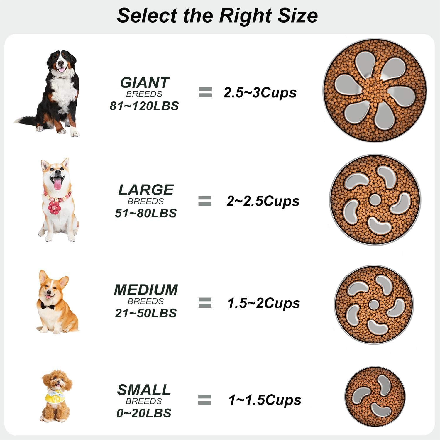 Feedoo Slow Feeder Dog Bowl — 3 Cups for Large Breeds | Stainless Steel, Non-Slip, Dishwasher Safe (2 Pack)