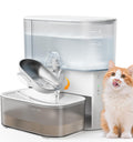 FEELNEEDY Wireless Cat Water Fountain – No Filters, Wastewater Separation, 3.5L Stainless Steel Bowl