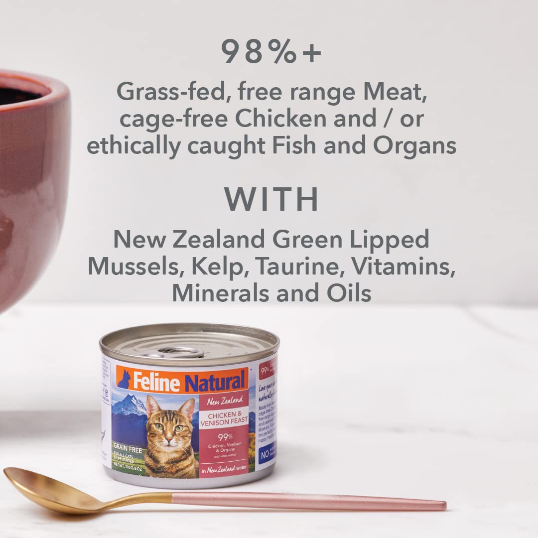 Feline Natural New Zealand Lamb Feast Wet Cat Food – Grain-Free, High-Protein, 6 oz (12 Pack)