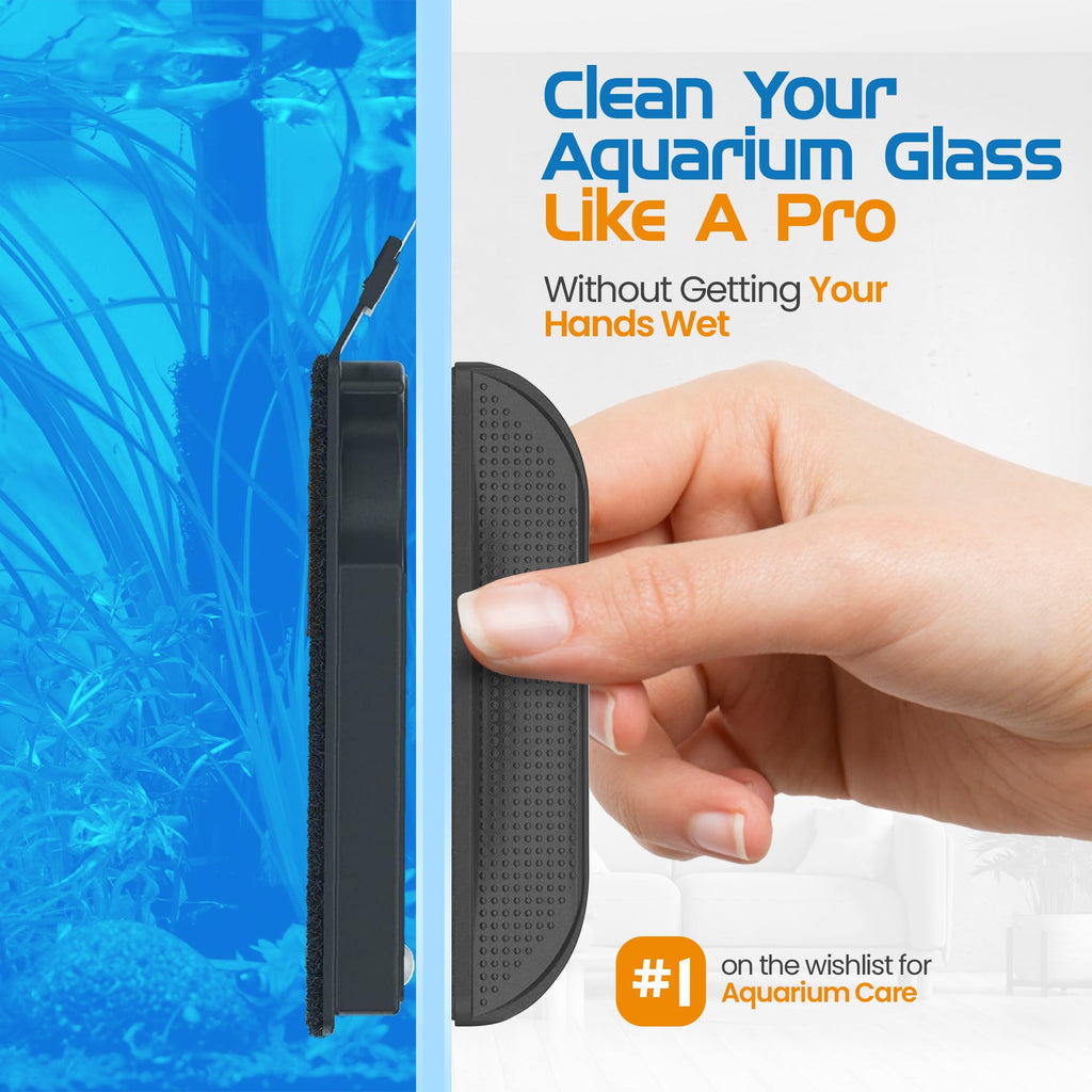 FL!PPER Float Standard Magnetic Aquarium Cleaner – 2-in-1 Scrubber & Scraper for Glass & Acrylic Tanks