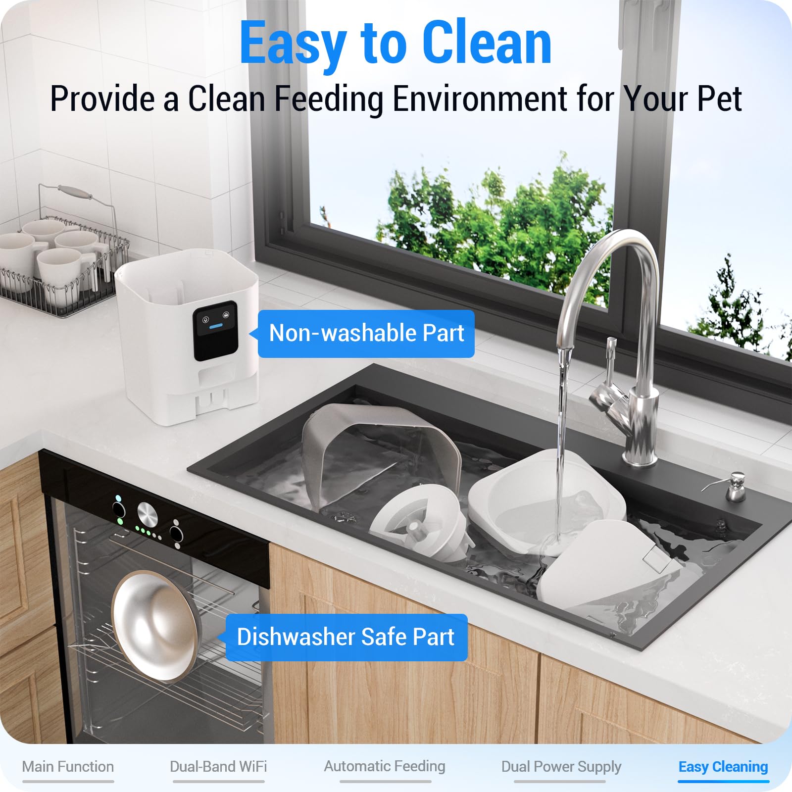 Frienhund Automatic Cat Feeder with 5G WiFi | App & Alexa | 7L (29 cups)