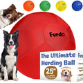 Furdo 25-Inch Herding Ball for Medium & Large Dogs — Red Nylon Ball for Active Play
