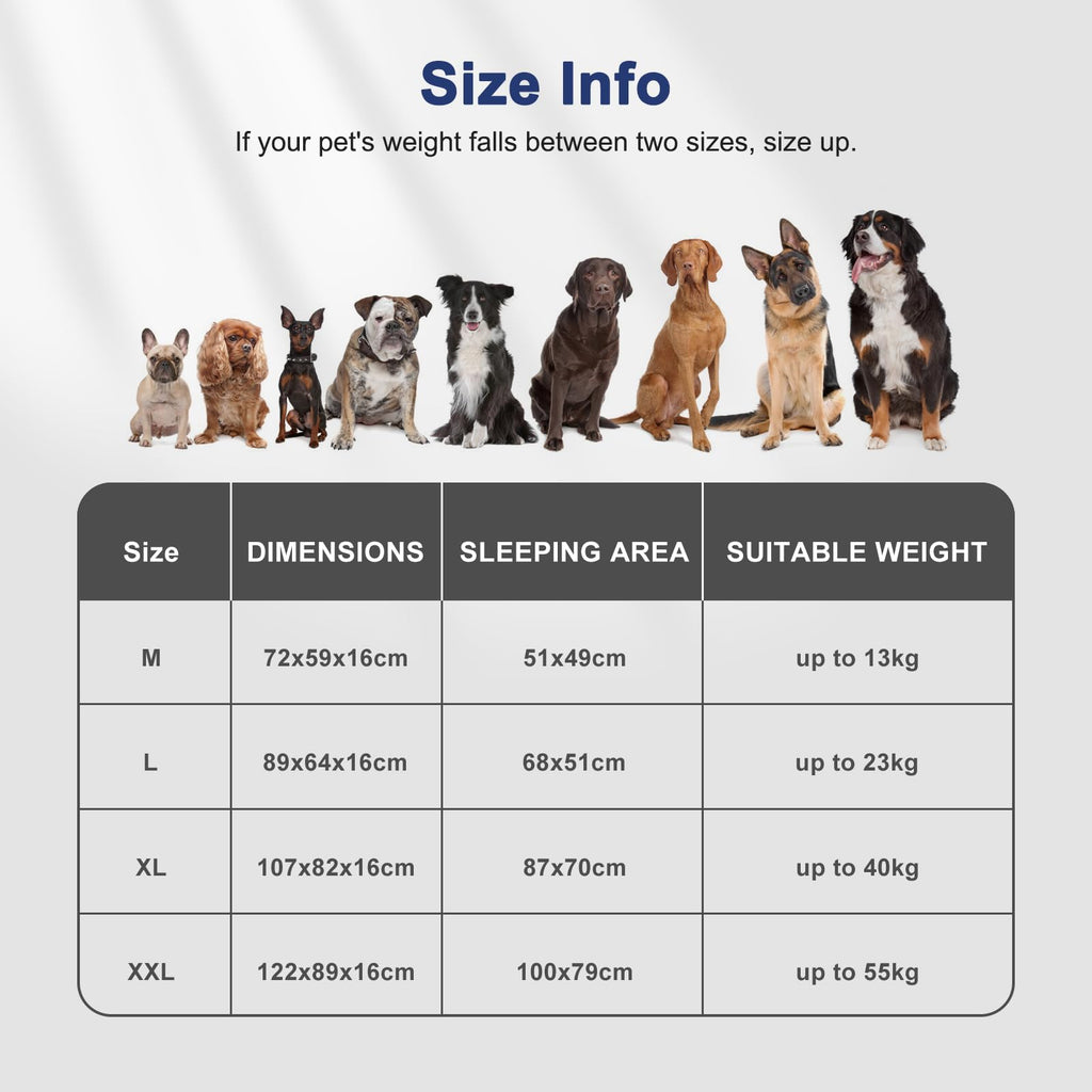 FURTIME Orthopedic Dog Bed for Medium & Large Dogs - Washable & Waterproof