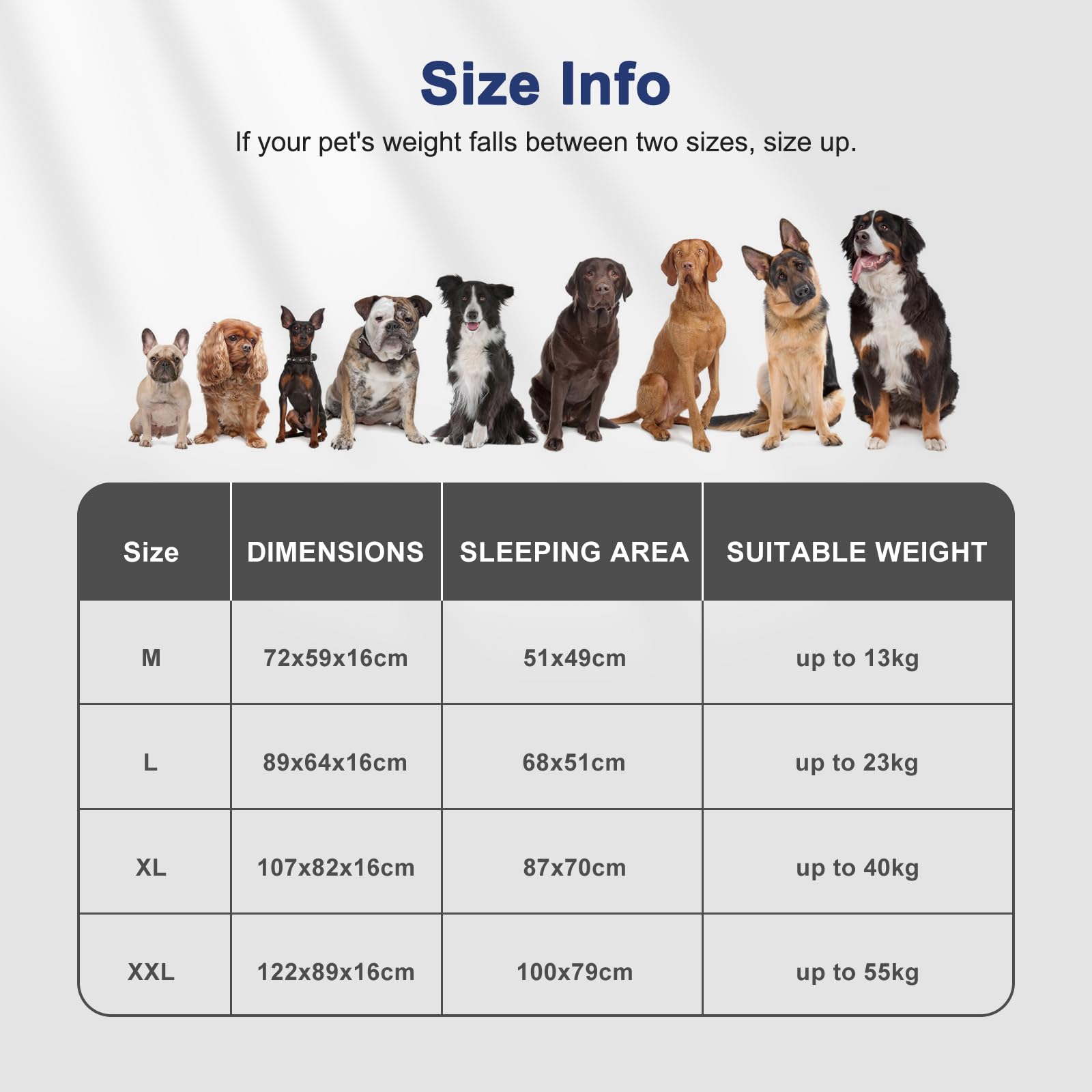 FURTIME Orthopedic Dog Bed for Medium & Large Dogs - Washable & Waterproof