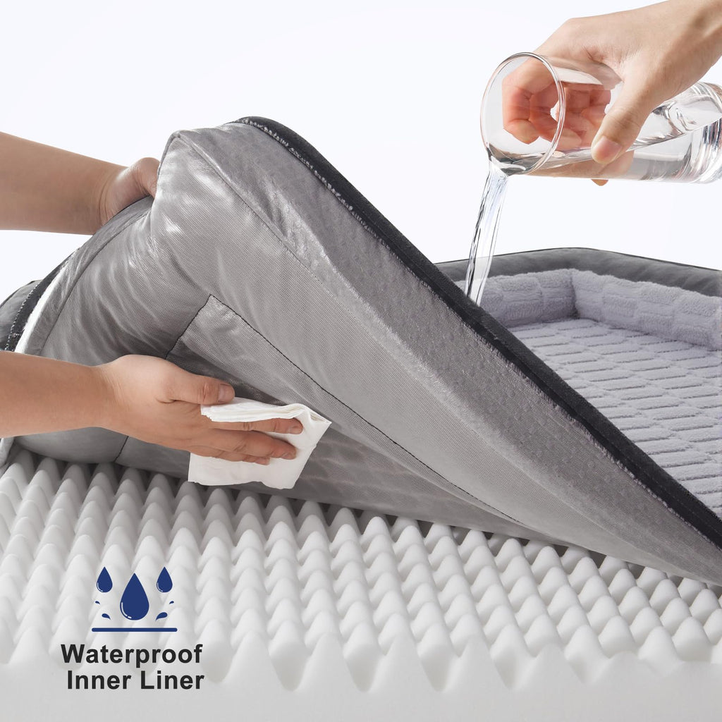 FURTIME Orthopedic Dog Bed for Medium & Large Dogs - Washable & Waterproof