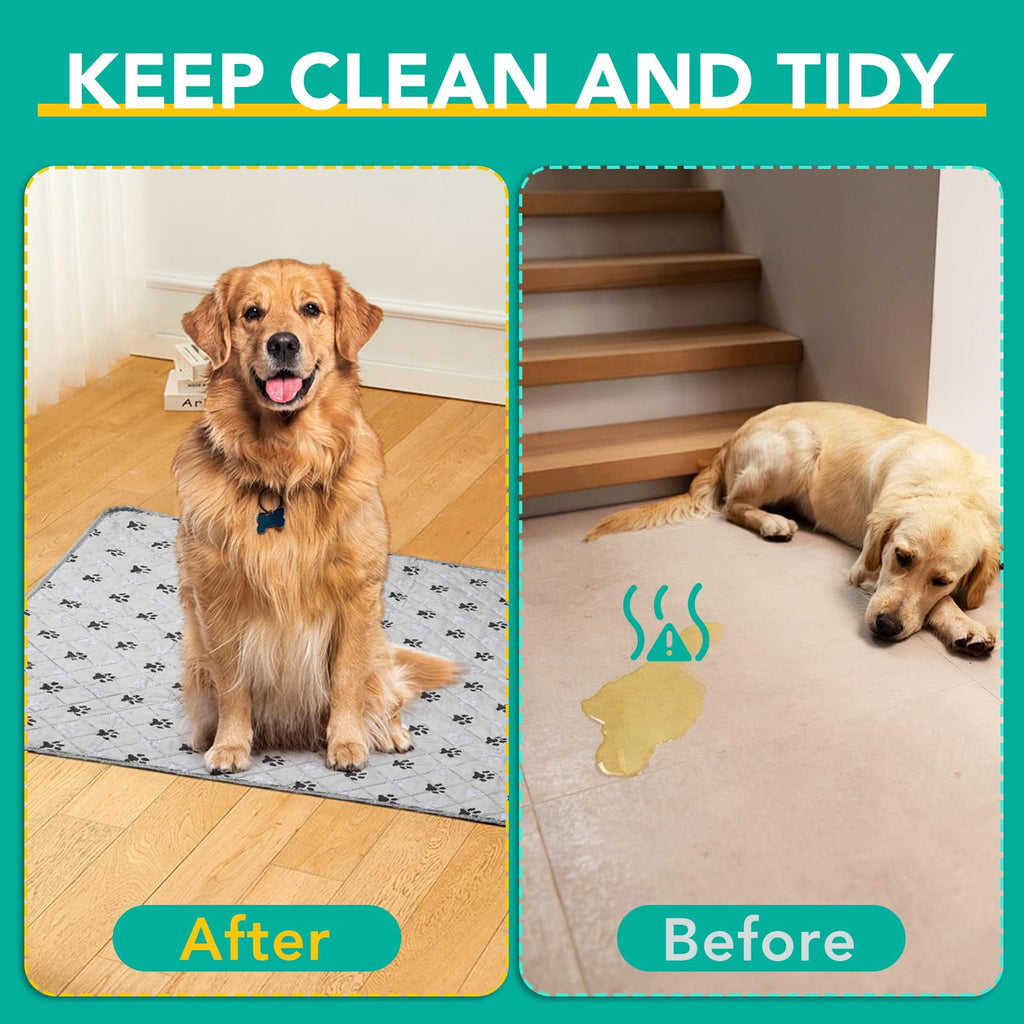 FURWEY 2 Pack Extra Large 72x72 Washable Pee Pads – Non-Slip, Waterproof Training Mats for Dogs