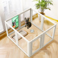 FXW AuraSpace Acrylic Indoor Dog Playpen (30 Inch, White) – 8 Panels, Safe & Flexible