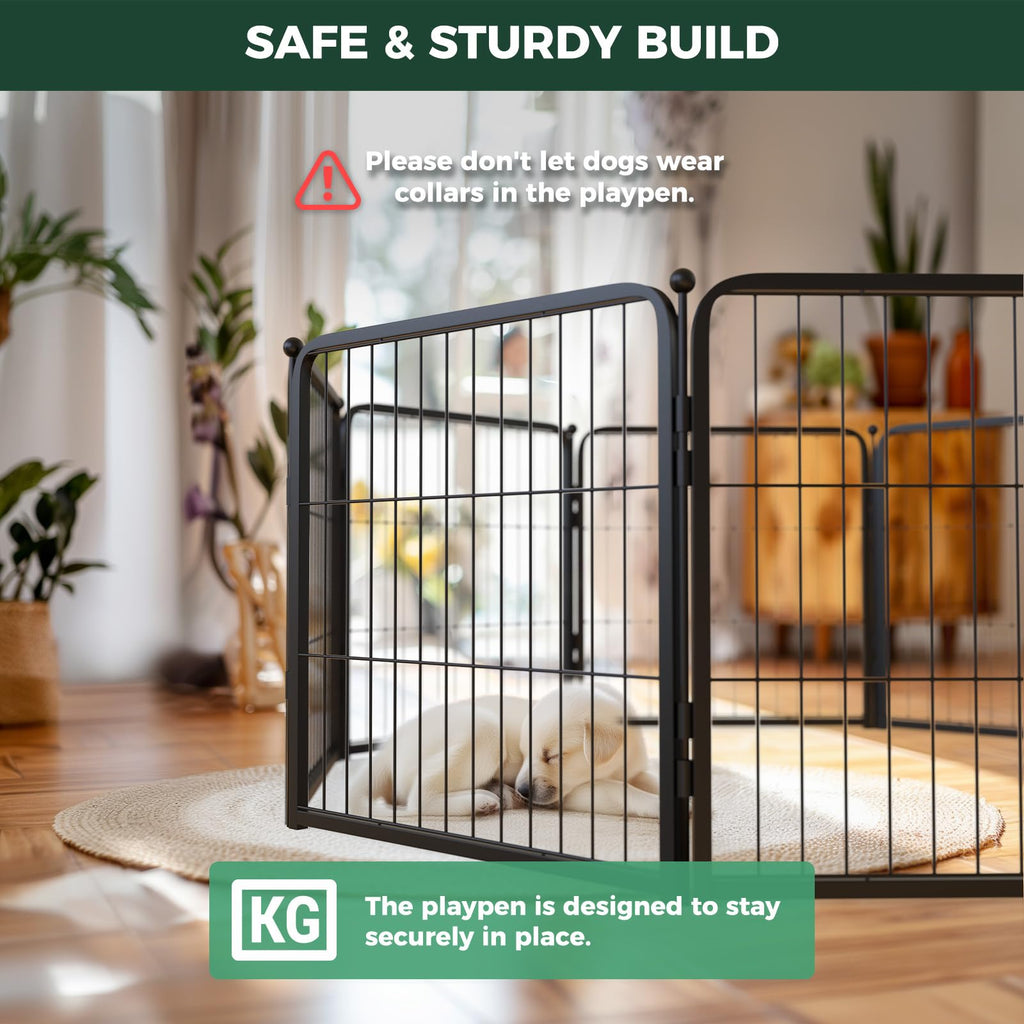 FXW Homeplus Unleashed Indoor Dog Playpen – Heavy-Duty 24-Inch, 8-Panel, Patented