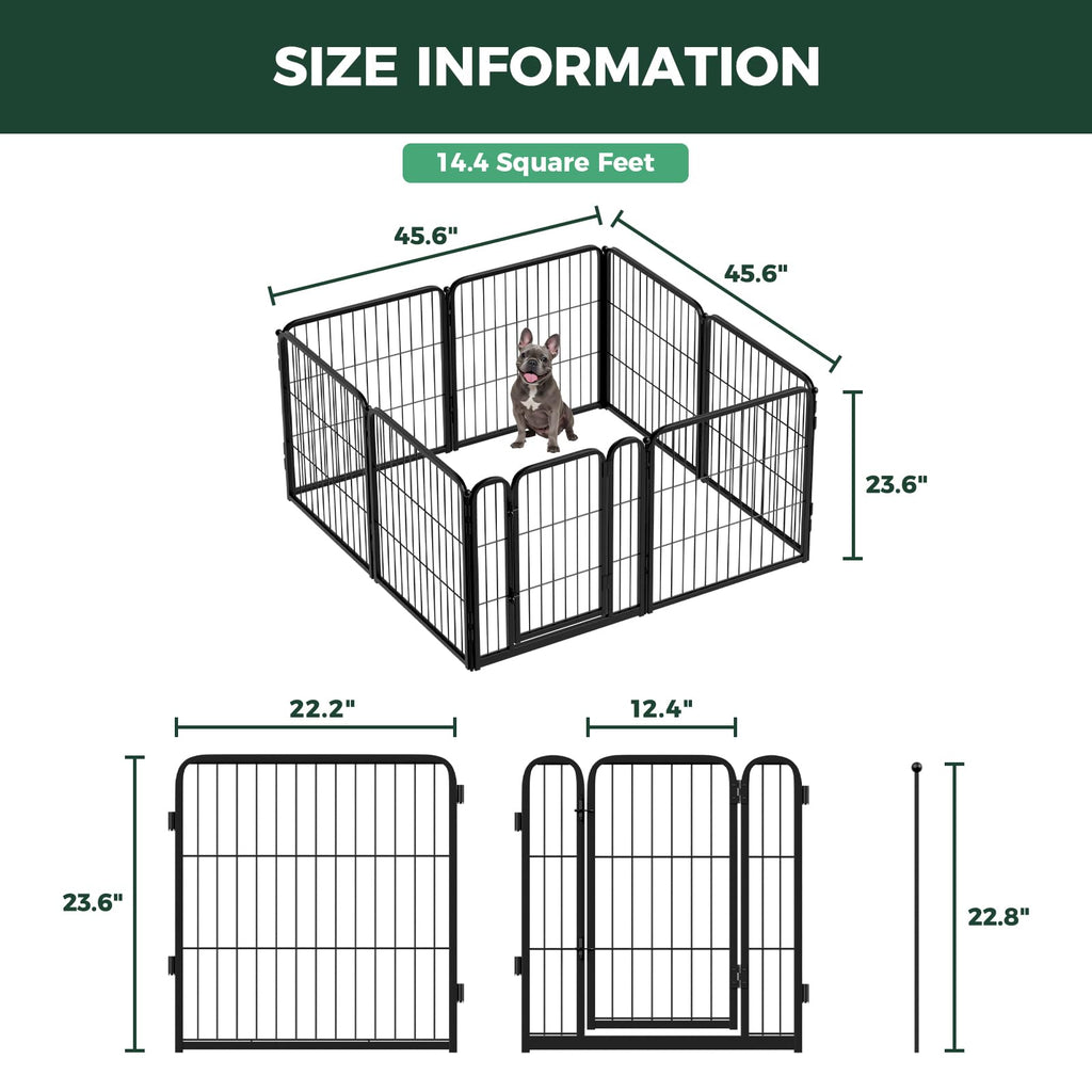 FXW Homeplus Unleashed Indoor Dog Playpen – Heavy-Duty 24-Inch, 8-Panel, Patented