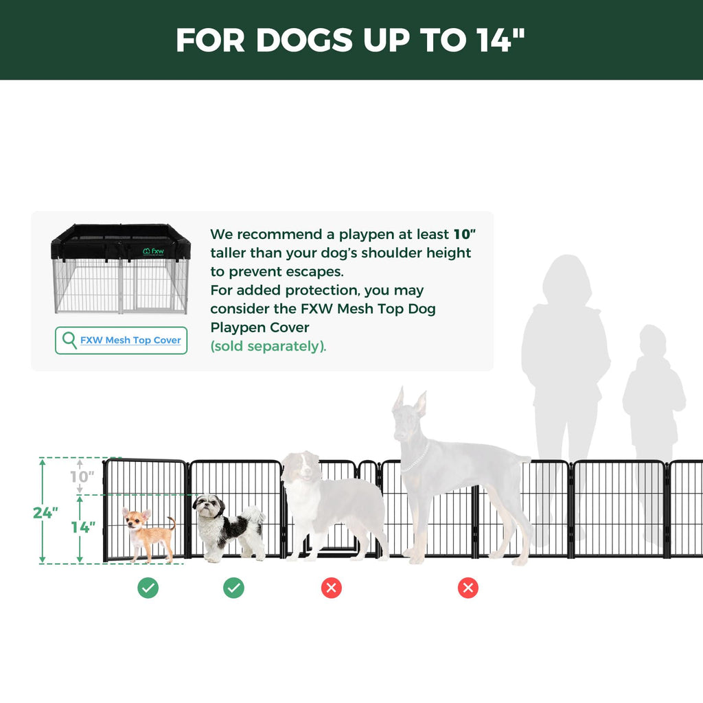 FXW Homeplus Unleashed Indoor Dog Playpen – Heavy-Duty 24-Inch, 8-Panel, Patented