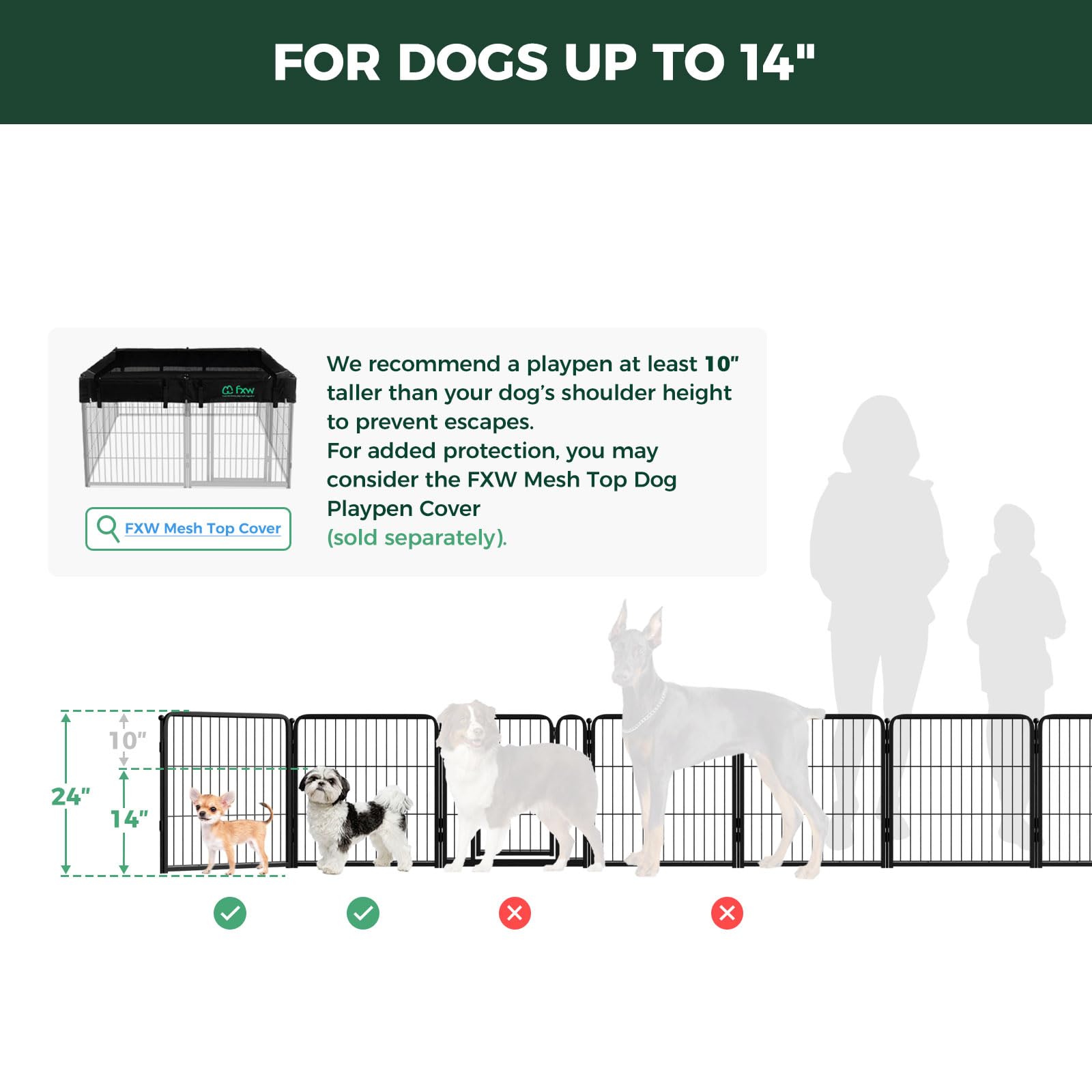 FXW Homeplus Unleashed Indoor Dog Playpen – Heavy-Duty 24-Inch, 8-Panel, Patented