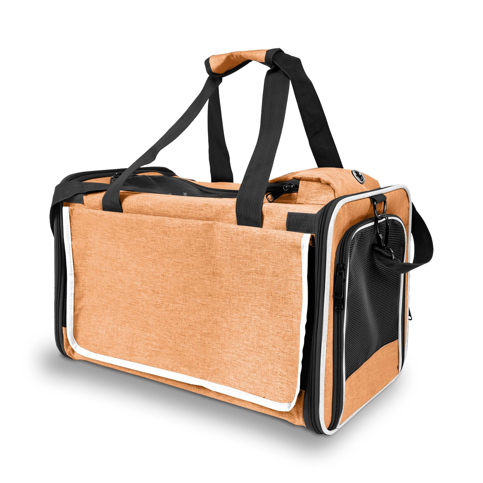 GAPZER Dog Carry Bag — Foldable Soft-Shell Carrier for Small Dogs & Cats (18.1 x 11.8 x 11.8 in, Up to 20 lbs)