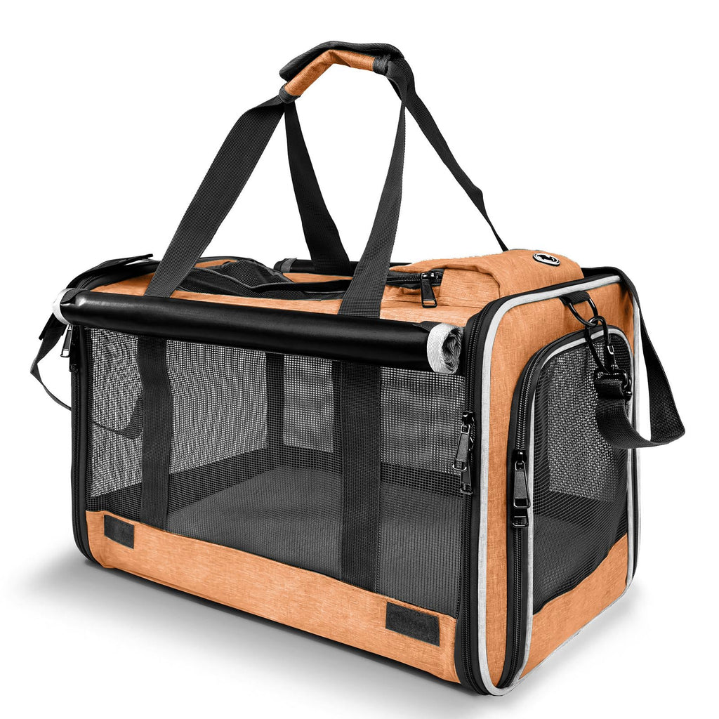GAPZER Dog Carry Bag — Foldable Soft-Shell Carrier for Small Dogs & Cats (18.1 x 11.8 x 11.8 in, Up to 20 lbs)