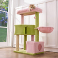 Gardner Pet 41\" Tall Pink & Green Cat Tree | Heavy-Duty 2.83\" Posts, Washable Top Perches