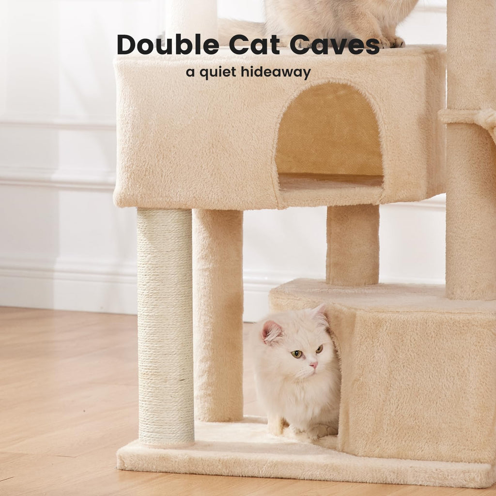 Gardner Pet 41\" Tall Cat Tree for Medium-Large Cats | Heavy-Duty Cat Tower with 2.8in Posts, Washable Top Perches