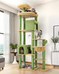 Globlazer Cactus Giant Cat Tree – 83-Inch XXL Cat Tower for Large Indoor Cats (F83, Green)