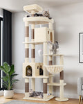 Globlazer Giant Cat Tree 83-Inch Tower for Large Indoor Cats – F83 Beige