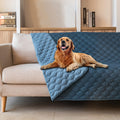 gogobunny 100% Double-Sided Waterproof Dog Bed Cover & Sofa Protector, 82x120 in — Reversible Dark Blue/Light Blue