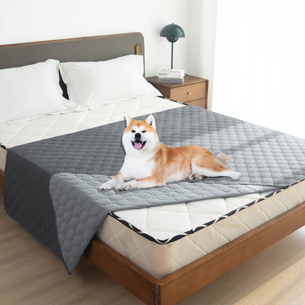 gogobunny 100% Double-Sided Waterproof Dog Bed Cover & Furniture Protector - Reversible Plaid (82x120 in)