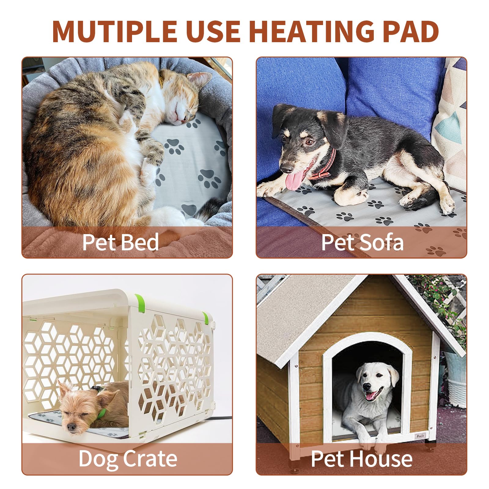 GOLOPET Extra Large Dog Heating Pad 47x30 in — MET & UL Dual Certification