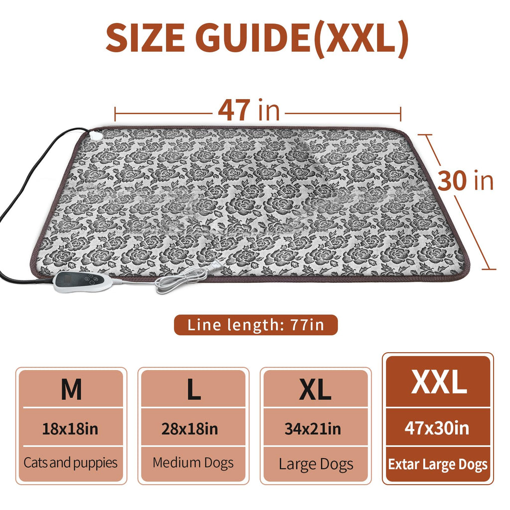 GOLOPET Extra Large Dog Heating Pad 47x30 in — MET & UL Dual Certification