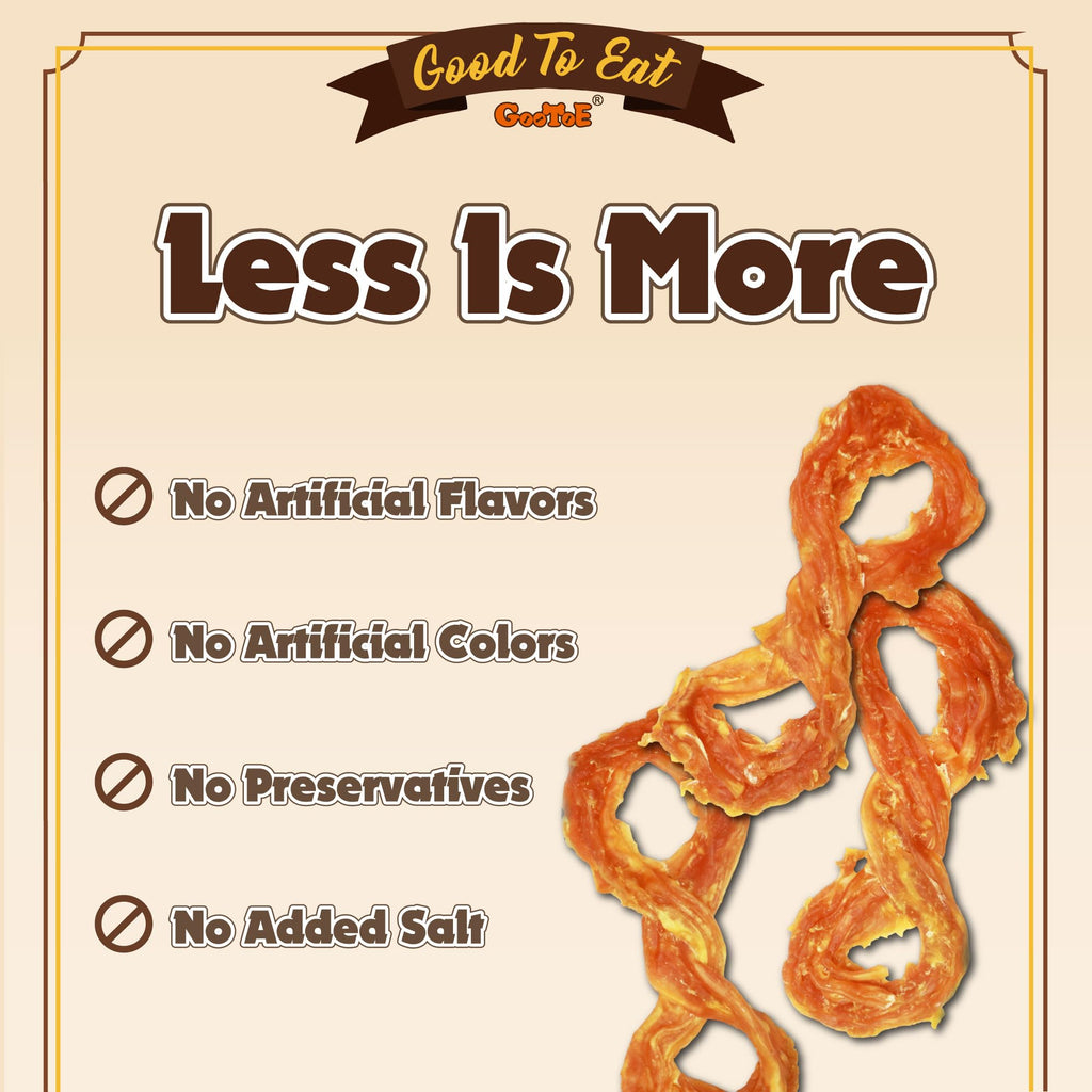 Gootoe Turkey Tendons for Dogs – All-Natural, Hypoallergenic Long-Lasting Chews (Medium Rope, 16 oz)