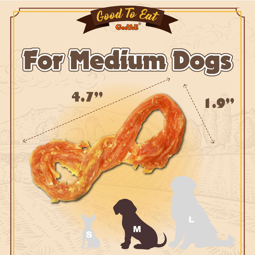 Gootoe Turkey Tendons for Dogs – All-Natural, Hypoallergenic Long-Lasting Chews (Medium Rope, 16 oz)
