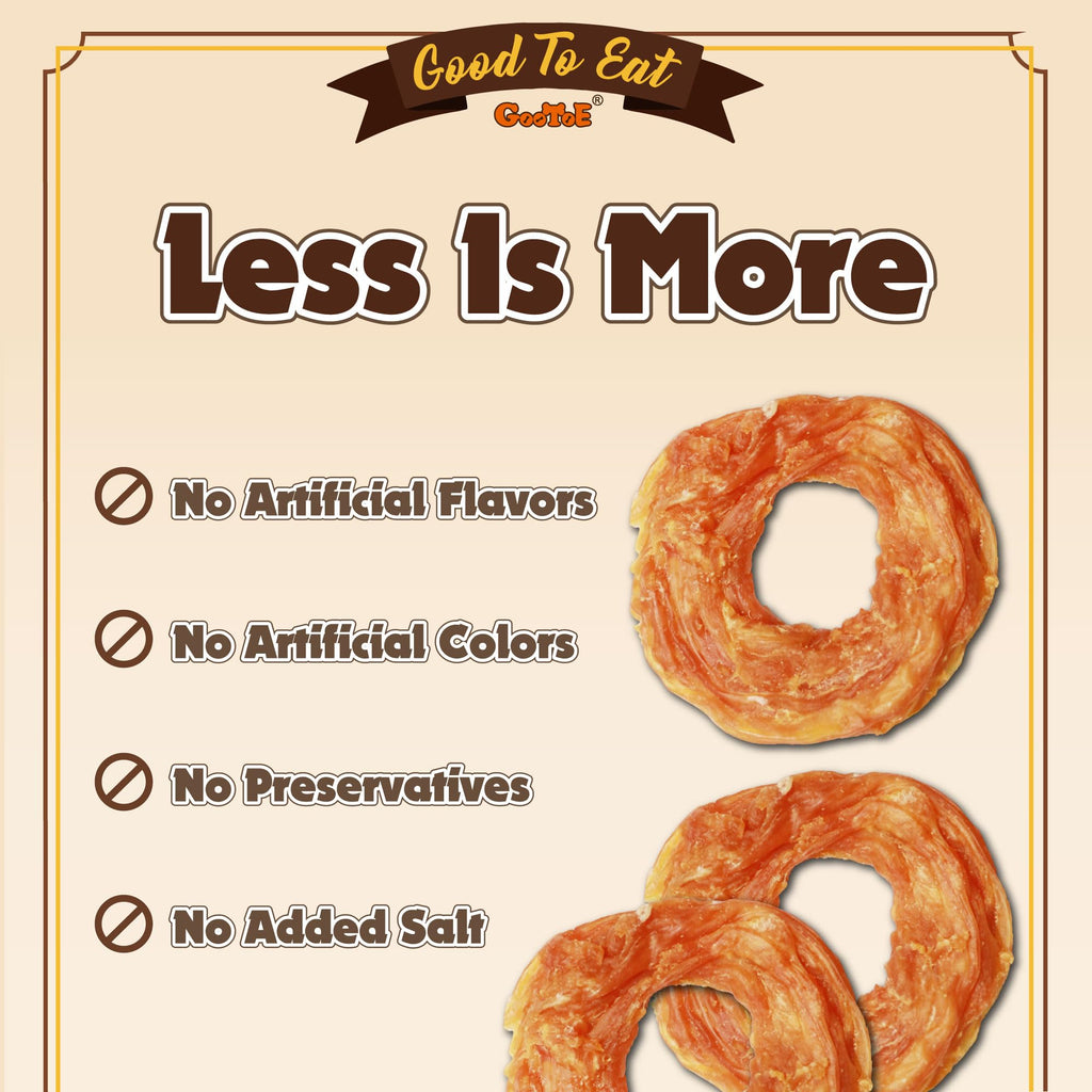 Gootoe Turkey Tendons for Dogs – All-Natural, Hypoallergenic Long-Lasting Chews (16 oz, Ring M)