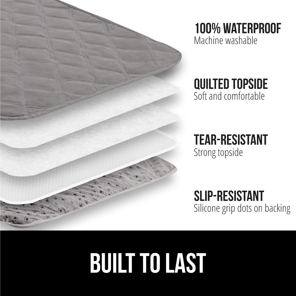GORILLA GRIP Waterproof Dog Bed Cover 82x82 – Slip-Resistant, Leak-Proof, Washable