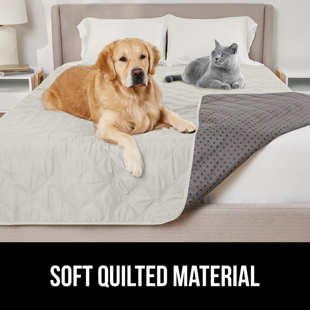 GORILLA GRIP Waterproof Dog Bed Cover 82x68 – Slip-Resistant, Leak-Proof & Washable Taupe