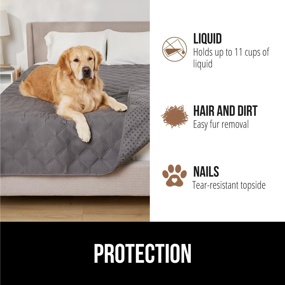 GORILLA GRIP Waterproof Dog Bed Cover 82x82 – Slip-Resistant, Leak-Proof, Washable