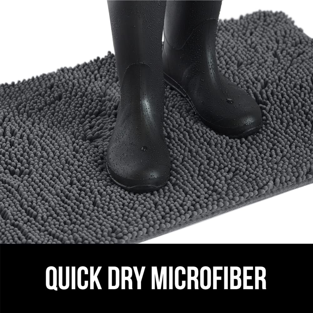 GORILLA GRIP SOAKSTOPPER Dog Door Mat 60x36 – Absorbent, Quick-Dry Chenille Entry Rug