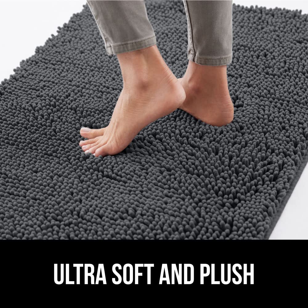 GORILLA GRIP SOAKSTOPPER Dog Door Mat 60x36 – Absorbent, Quick-Dry Chenille Entry Rug