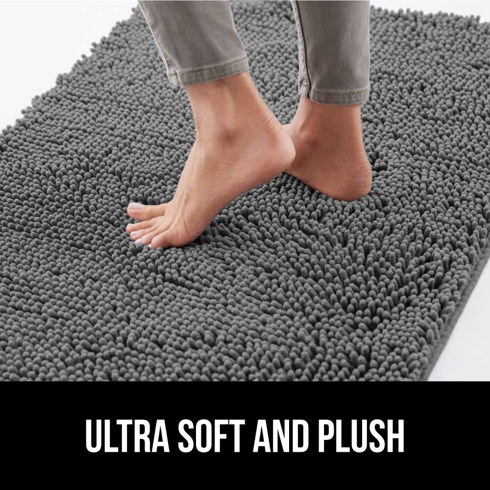 GORILLA GRIP SOAKSTOPPER Dog Door Mat 48x30 – Absorbent Chenille Entry Rug, Machine Washable