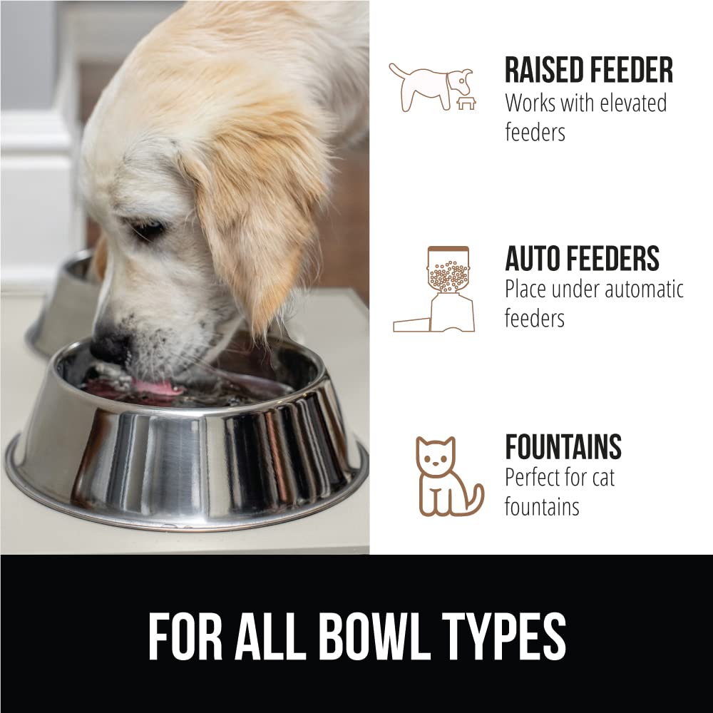 GORILLA GRIP 28x18 Cream Waterproof Silicone Pet Feeding Mat – Raised Edge, BPA Free