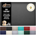 GORILLA GRIP 28x18 Charcoal Waterproof Silicone Pet Feeding Mat – Raised Edge, BPA Free