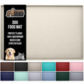 GORILLA GRIP 28x18 Cream Waterproof Silicone Pet Feeding Mat – Raised Edge, BPA Free